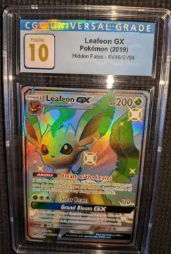 2019 Pokemon Leafeon Gx SV46 Sun & Moon Hidden Fates CGC 10 Pristine - Image 3
