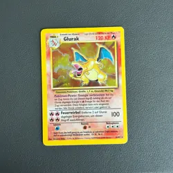 Pokemon GERMAN Glurak Charizard Holo Base Set 4/102 - DMG - Image 1