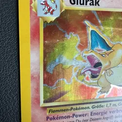 Pokemon GERMAN Glurak Charizard Holo Base Set 4/102 - DMG - Image 5