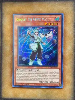 Yugioh Crowley, the Gifted Magistus BLMM-EN044 Secret Rare 1st Ed NM - Image 1