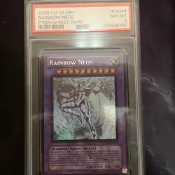 Yu-Gi-Oh! Rainbow Neos 1st Edition Ghost Rare PTDN-EN044 PSA 8 - Image 1