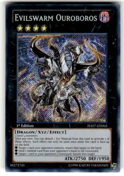 Yugioh Evilswarm Ouroboros HA07-EN065 Secret Rare 1st Ed NM Near Mint - Image 1
