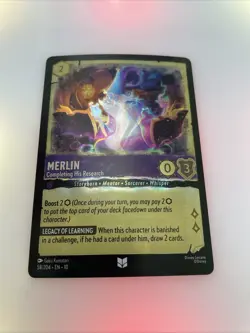 Lorcana - 58/204 Merlin - Completing His Research - Uncommon Cold Foil - Image 1