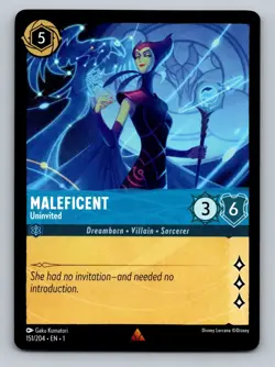 Maleficent - Uninvited - 151/204 - Rare Lorcana The First Chapter NM - Image 1