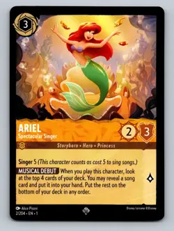 Ariel - Spectacular Singer - 2/204 - Super Rare Lorcana The First Chapter NM - Image 1