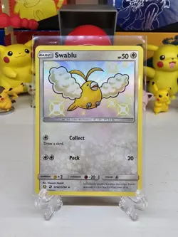 Swablu Hidden Fates: Shiny Vault SV42/SV94 Holo Rare Pokemon Card NM - Image 1