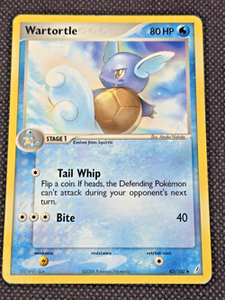 Wartortle 43/100 Uncommon - ex Crystal Guardians Pokemon Card - LP -- L8 - Image 1