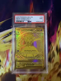 2025 Mega Evolution PSA 9 Mega Hyper Rare Gardevoir Ex Gold Card 187/132 - Image 1