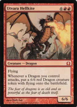 Magic The Gathering MTG Utvara Hellkite Return to Ravnica Trading Card LP - Image 1