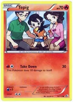 Tepig BW Legendary Treasures 25/113 Kanako Eo Pokemon Card NM - Image 1