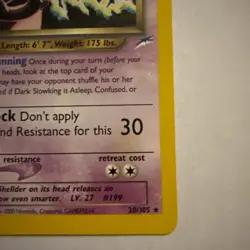 Pokemon TCG Dark Slowking Neo Destiny Card 20/105 Unlimited Rare LP - Image 3
