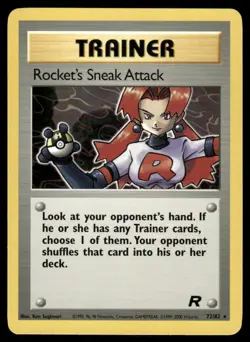 Pokemon Cards Rocket's Sneak Attack 72/82 Team Rocket Rare LP - Image 1