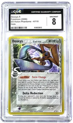 CGC 8 Deoxys ´ 2006 EX Holon Phantoms 4/110 Holo Pokemon Card - Image 1