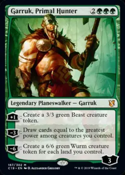 Garruk, Primal Hunter - Medium Play MTG Commander 2019 - Image 1