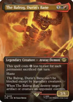 The Balrog, Durin's Bane - Foil - Borderless NM, English MTG The Lord Of The Rin - Image 1