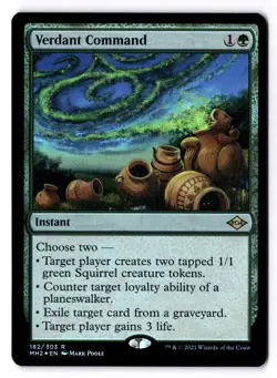 Verdant Command NM* FOIL Modern Horizons 2 ENGLISH 182/303 mtg -UnltdCards - Image 1