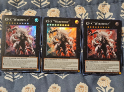 K9-X "Werewolf" x3 JUSH-EN037 Super Rare Playset X3 Yugioh - Image 1