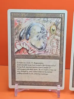 🟤🟤🟤 (3) 1994 MAGIC The Gathering LIVING WALL REVISED 3RD EDITION PLAYED 🟤🟤 - Image 2