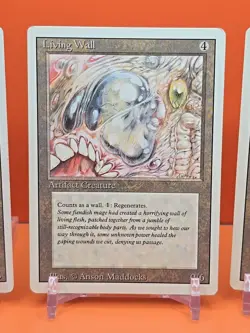 🟤🟤🟤 (3) 1994 MAGIC The Gathering LIVING WALL REVISED 3RD EDITION PLAYED 🟤🟤 - Image 3