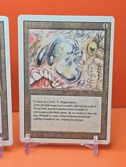 🟤🟤🟤 (3) 1994 MAGIC The Gathering LIVING WALL REVISED 3RD EDITION PLAYED 🟤🟤 - Image 4
