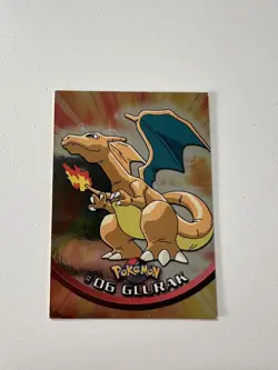 1999 Topps #06 Glurak Holo Foil TV Animation Series 1 Pokemon Blue Logo - Image 1