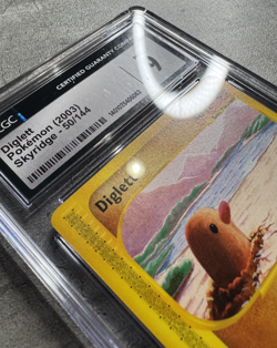 Pokemon Card Diglett CGC 9 Mint, e-Reader Skyridge 50/144, WOTC 2003 (1) - Image 5