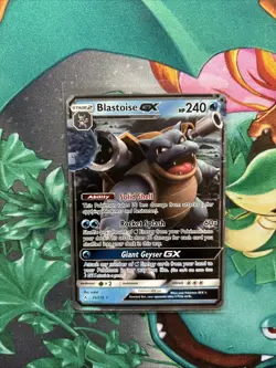 Pokemon TCG Blastoise GX 35/214 Unbroken Bonds Holo Card NM/M Condition - Image 3