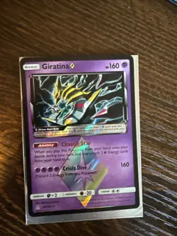 Pokemon Giratina Prism Star Ultra Prism Rare Card 58/156 SM Holo - Image 1