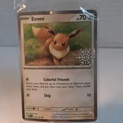 Eevee 133/165 Pokemon TCG Holiday Calendar 2025 Festive Stamp Promo Card Sealed - Image 5