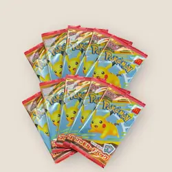 Pokemon Card MEGA McDonald Promo 10 Packs 2025 Pikachu 020/M-P + Random Japan - Image 1