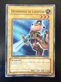YuGiOh Swordsman Of Landstar- SDJ-002 1st Edition Lightly Played - Image 1