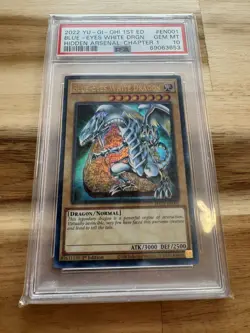 PSA 10 2022 YU-GI-OH! 1ST ED. BLUE-EYES WHITE DRAGON HIDDEN ARSENAL: CHAPTER 1 - Image 1