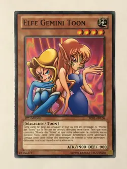 Carte Yu-Gi-Oh - JCC - Elfe Gemini Toon - BP01-FR128 - Image 1