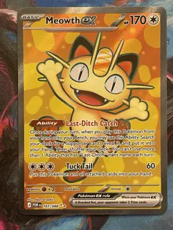Meowth EX 107/88 Perfect Order Ultra Rare Pokemon Card - Image 1