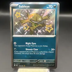 Sableye 184/091 - Pokemon TCG Paldean Fates Shiny Rare Card NM - Image 1