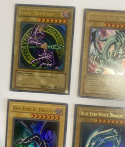 Lot Of 5 Yu-Gi-Oh Cards Dark Magician & Blue Eyes & Red Eyes Dragon 1996 - Image 2