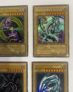 Lot Of 5 Yu-Gi-Oh Cards Dark Magician & Blue Eyes & Red Eyes Dragon 1996 - Image 3
