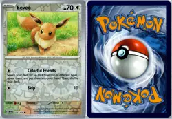 Eevee 133/165 151 Common Reverse Holo Near Mint - Pokemon Card - Image 3