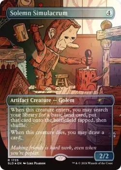Solemn Simulacrum (1725) (Rainbow Foil) -Foil Near Mint MTG Secret Lair - Image 1