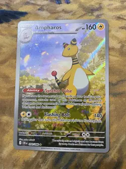 Ampharos Illustration Rare 090/086 CRI Chaos Rising Pokemon Card English NM Holo - Image 1