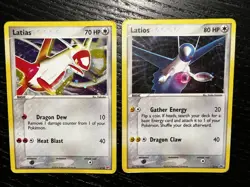 Latias 4/10 & Latios 2/10 Holo Trainer Kit Combo Pokemon Cards 2 PACK - Image 1