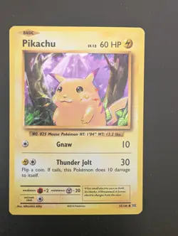 Pokemon Pikachu TCG Cracked Ice Holo Card Evolutions 35/108, NM Condition - Image 4