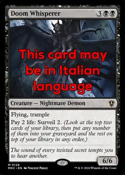 MTG DOOM WHISPERER 128 EXC - SUSSURRATORE DEL FATO - MKC IT - MAGIC - Image 1