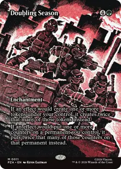 MTG - [PZA - 11] Doubling Season (Borderless) Teenage Mutant Ninja Turtles So... - Image 1