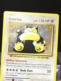 Pokemon Card Snorlax XY179 Black Star Promo Holo XY Evolutions Played - Image 2