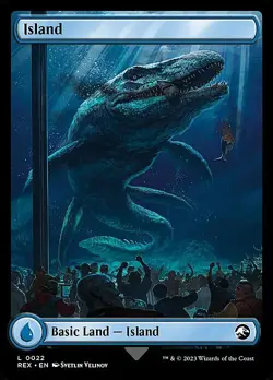 Magic The Gathering MTG ISLAND FULL ART Jurassic World Collection NM Near Mint - Image 1