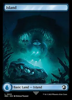 Magic The Gathering MTG ISLAND FULL ART Jurassic World Collection NM Near Mint - Image 2