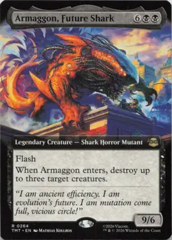 Armaggon Future Shark Extended Art R Teenage Mutant Ninja Turtles 264 NM MTG - Image 1
