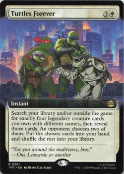 Turtles Forever Extended Art R Teenage Mutant Ninja Turtles 261 NM MTG - Image 1