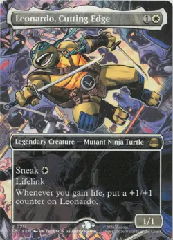 Leonardo Cutting Edge Borderless R Teenage Mutant Ninja Turtles 211 NM MTG - Image 1